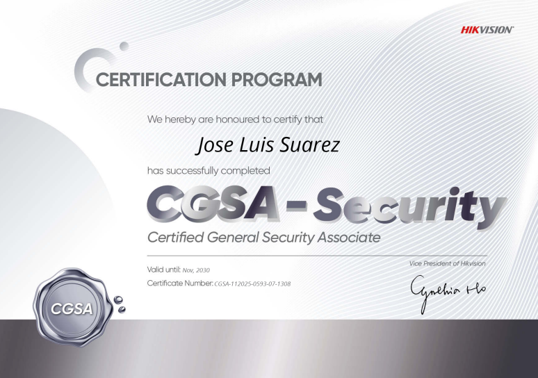 Certificación Hikvision